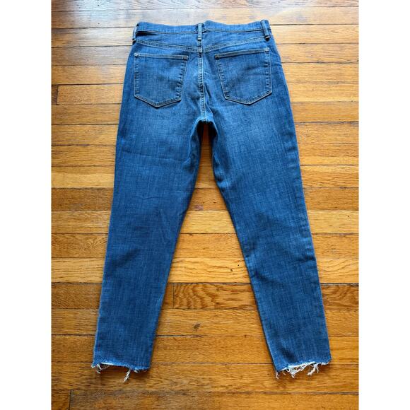 GAP Denim 'True Skinny' Buttonfly Fringe Hem Jeans Women sz 30 - Picture 7 of 12